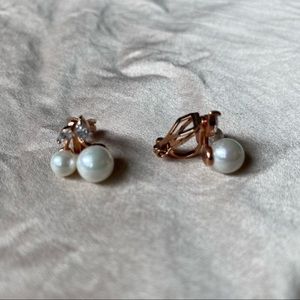 Free w any 30 purchase rose gold cherry ear clips